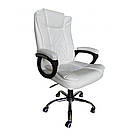 Офісне крісло операторське для персоналу Bonro B-612 крісло для офісу комп'ютерне біле крісла офісні, фото 8