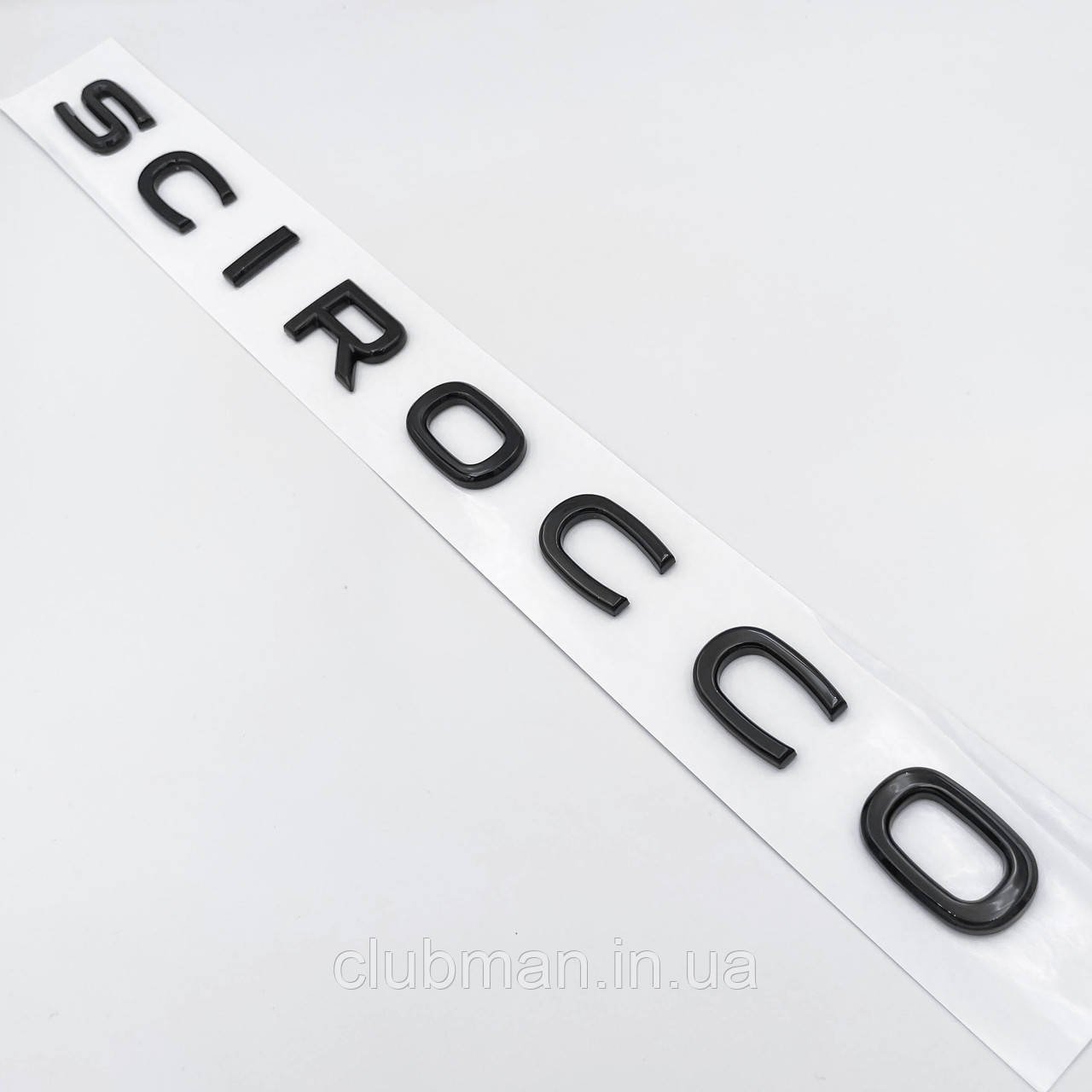Емблема SCIROСCO VW (Фольцваген) NEW type - Чорний глянець