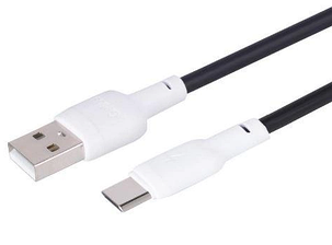 Кабель Gelius Full Silicon Cable USB to Type-C GP-UCN001C 18W 1.2m Black-White, фото 3