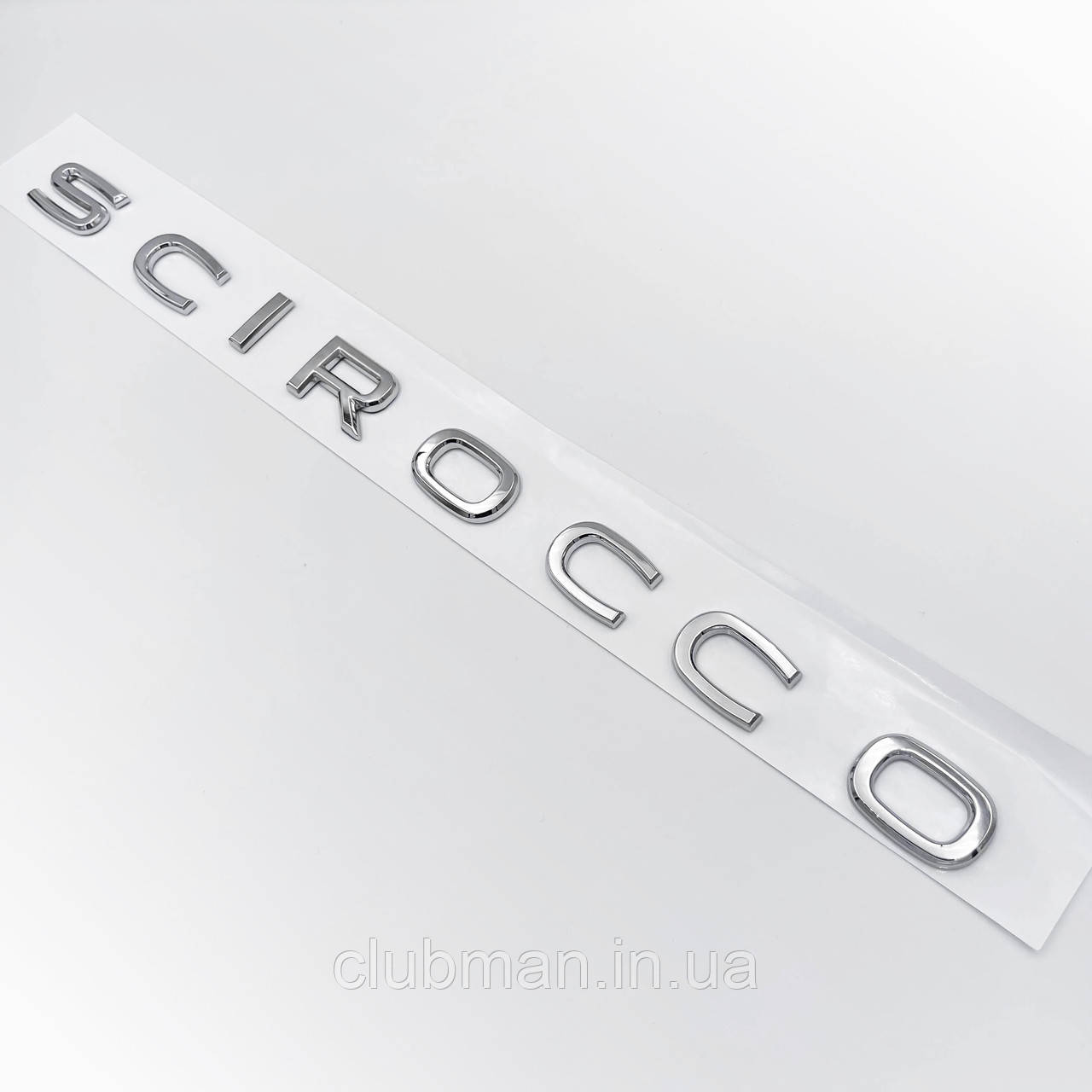 Емблема SCIROCCO VW (Фольцваген) NEW type - Хром