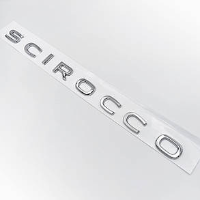 Емблема SCIROCCO VW (Фольцваген) NEW type - Хром, фото 1
