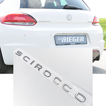 Емблема SCIROCCO VW (Фольцваген) NEW type - Хром, фото 5