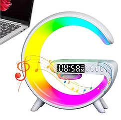 Світильник Будильник із Bluetooth-динаміком домашня звукова панель 15 В зарядний пристрій RGB 40 - 795