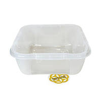 Миска квадратна пластикова 15 Л без кришки, прозорий SNMZ, фото 3