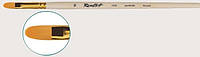 Кисть синтетика овальная жесткая, для работы с Акриловыми, Гуашевыми красками серия 1332, №14