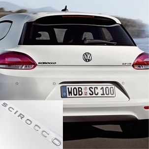 Емблема SCIROCCO VW (Фольцваген) NEW type - Хром, фото 3