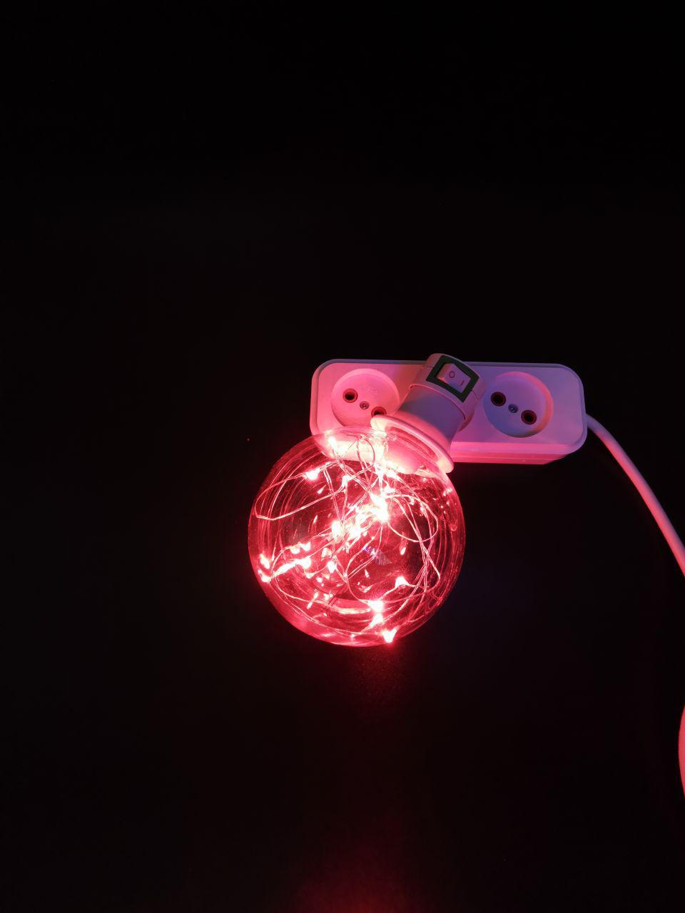 Світлодіодна лампа E27 червона, фото 1