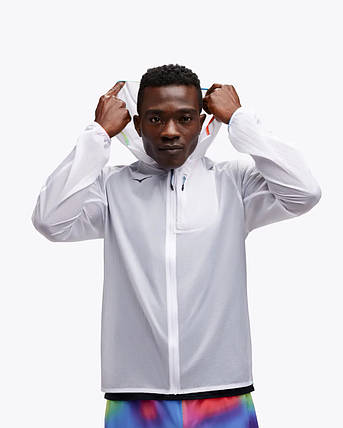 Куртка для бігу чоловіча HOKA SKYFLO JACKET 1141690 White / Multi, фото 1