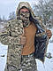 Зимовий тактичний костюм з підкладкою omni heat піксель, фото 7