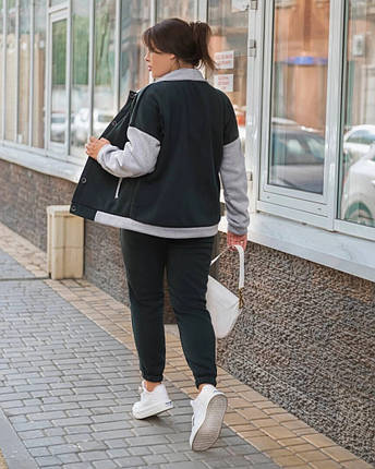 Комфортний жіночий костюм на флісі, тканина "Трьохнитка" 50, 52, 54, 56, 58 розмір 50, фото 2