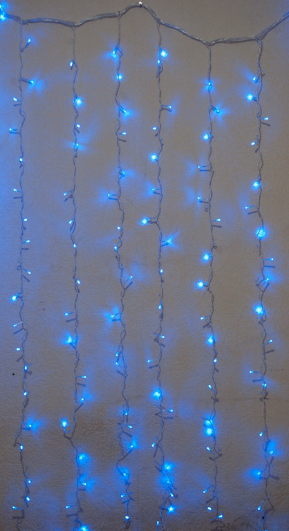 Гірлянда Штора 3х3м синя з ефектом мерехтіння, фото 1