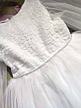 Пишне біле ошатне плаття для дівчинки "Сніжка" (116р), фото 4