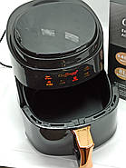 Цифрова світлодіодна аерофритюрниця аерогриль Cheffinger CF-AFRY8 на 8л, фото 5