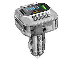 Автомобільний FM модулятор трансмітер Hoco E75 2USB/Type-C PD30W зі швидкою зарядкою