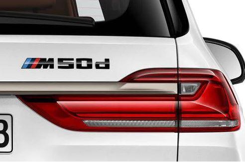 Шильдик емблема автологотип BMW M50d  M 50 d  колір чорний глянець