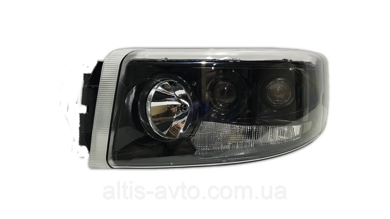 Фара головного світла LH Renault Premium DXI (чорна) без кронштейна.