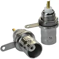 Гніздо bnc монтажне з гайкою, цинк