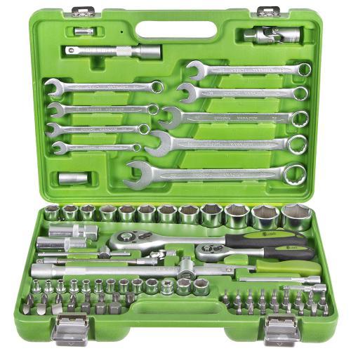 Набір головок і ключів 1/4" & 1/2", 82 предмети. Alloid, фото 1