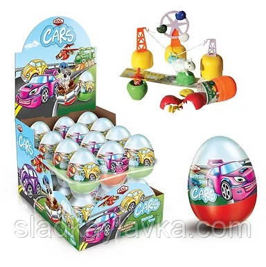 Яйце шоколадне Cars, 24 шт, 25 гр (ANL), фото 1