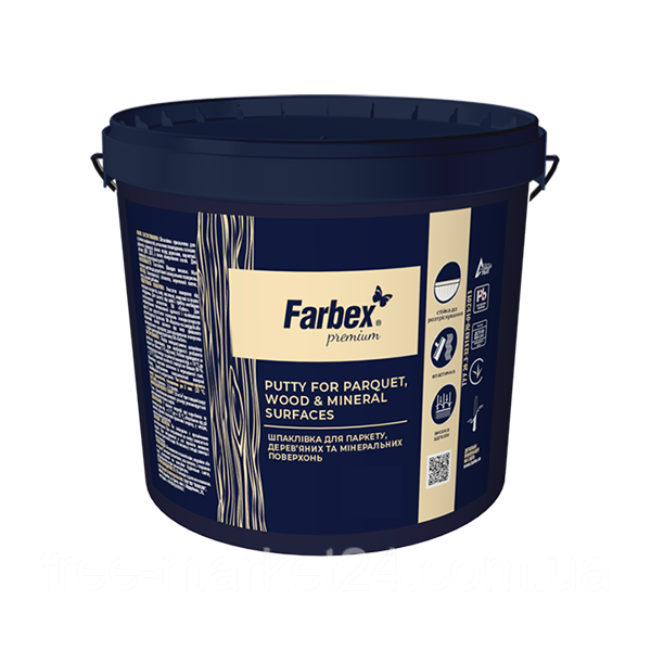 Шпаклівка Farbex для паркету, дерев’яних та мінеральних поверхонь Ясен 0.7кг