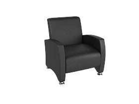 Крісло Pearl | Перлина Черне екошкіра (Колір S02)
