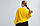 Патріотичний світшот жовтого кольору з об'ємними рукавами та вишивкою для дівчинки р 104-170 см, фото 3
