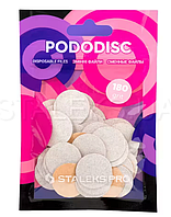 Сменные файлы белые для педикюрного диска Pododisc Staleks Pro M, 180 грит (50 шт) (PDF-20-180W)