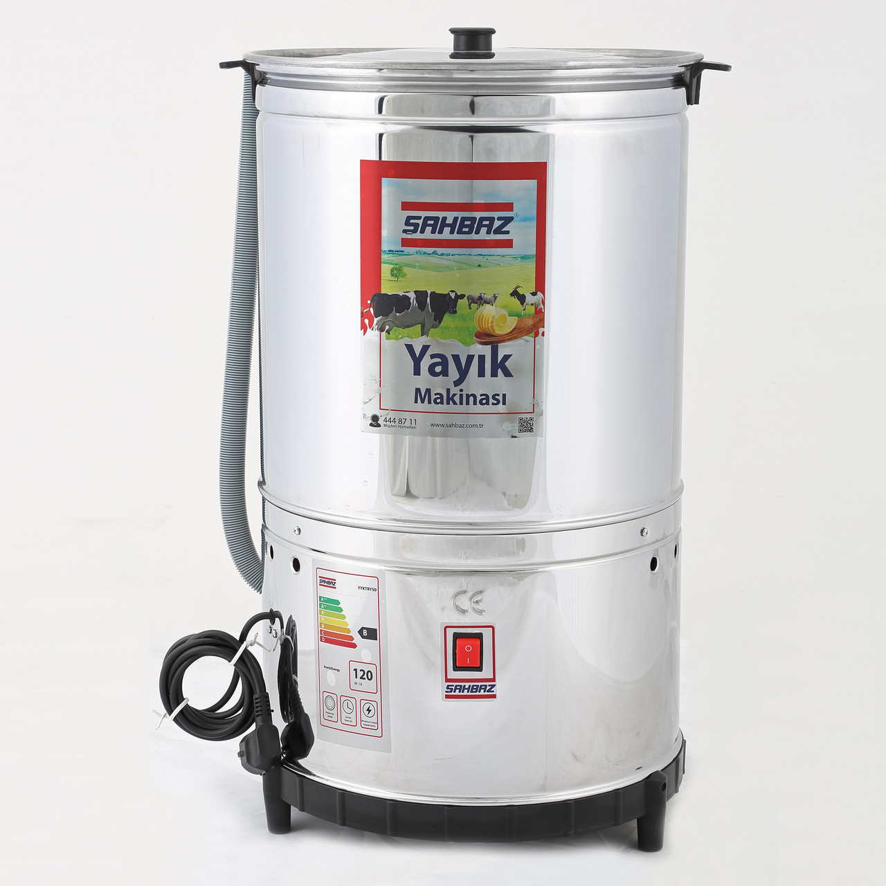 Маслоробка для вершкового масла з нержавійки Sahbaz 50л (Туреччина)