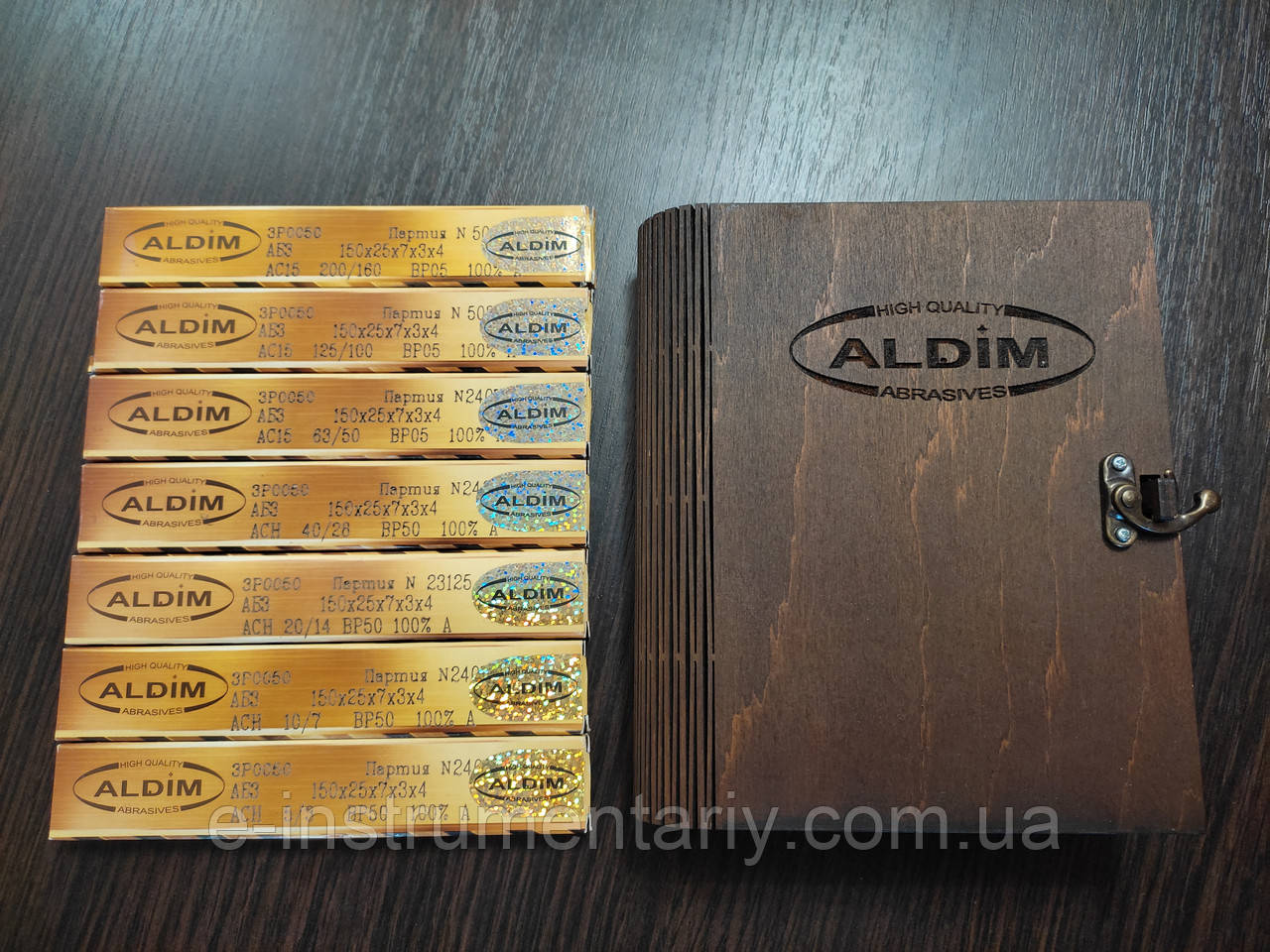 Набір алмазних брусків ALDIM МФФ зі 7 шт 150х25х7х3 + Бокс
