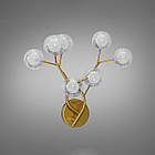 Світлодіодна бра Світлячок на 7 ламп колір каркаса золотий сатин D-B998-7B GD, фото 4