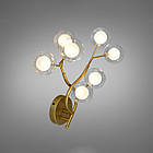 Світлодіодна бра Світлячок на 7 ламп колір каркаса золотий сатин D-B998-7B GD, фото 3