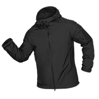 Camotec КУРТКА STALKER SOFTSHELL Black, военная зимняя куртка, тактическая куртка, мужская куртка теплая