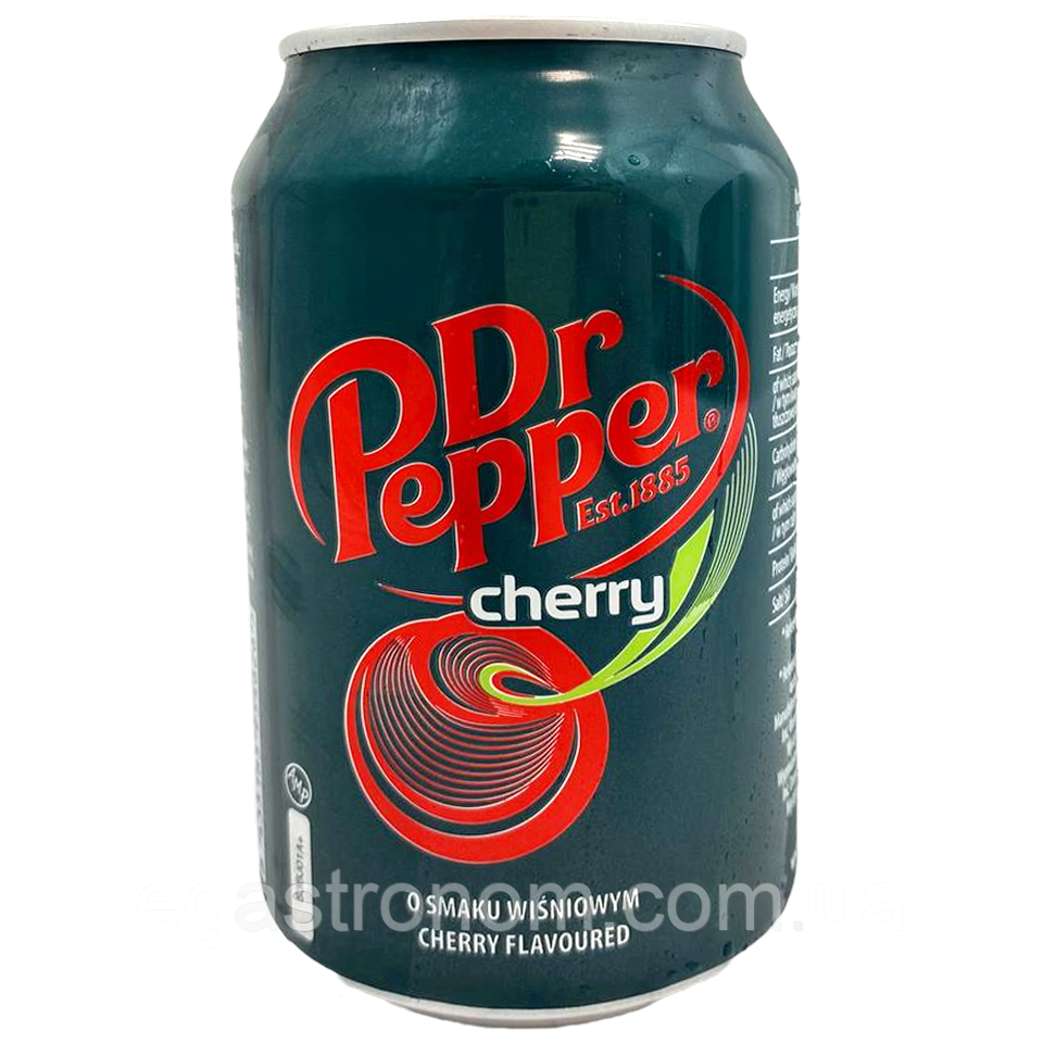 Напій газований вишня Др. Пеппер Dr. Pepper cherry 330ml 24шт/ящ (Код: 00-00013606)
