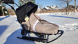 Санки дитячі 7в1 Rasper — преміум-клас, теплий комфорт, made in Poland