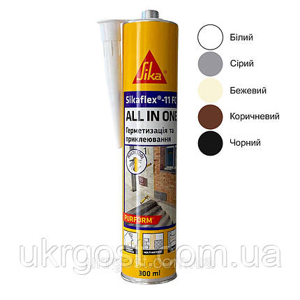 Клей-герметик поліуретановий Sikaflex-11FC Purform Сірий 300 мл (705253), фото 1