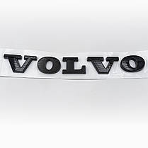 Емблема напис VOLVO (Вольво) Чорний глянець 17,6 x 2.2 cm, фото 3
