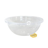 Пластикова миска для дому 10 Л харчова, кругла, прозора SNMZ, фото 4
