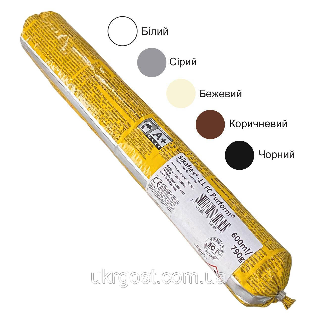 Клей-герметик поліуретановий Sikaflex-11FC Purform Чорний 600 мл (703605)