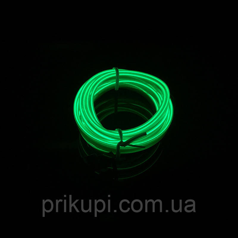 Гнучкий неон у салон авто 5 м в USB (з інвертором) Саталовий