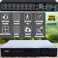 Видеорегистратор DVR 16 канальный UKC 1216 для видеонаблюдения и управления камерами