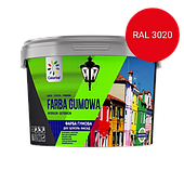 Фарба гумова для дахів і цоколів Colorina червона RAL 3020 12 кг