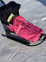 Сани на колесах дитячі з конвертом на овчині VIP Prampol Delux 7в1