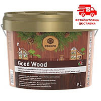 Антисептик на масляной основе Eskaro Good Wood для деревянных фасадов, срубов и террас 9л