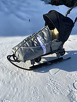 Санки детские с колесами с утепленным конвертом для малыша VIP Rasper Delux 7в1 (овчина)