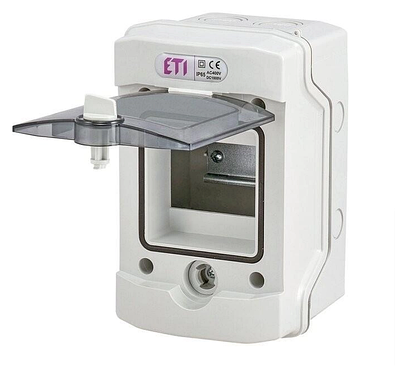 Електрощит пластиковий ETI ECH 4G, 4 модулі, вологозахищений IP65, навісний