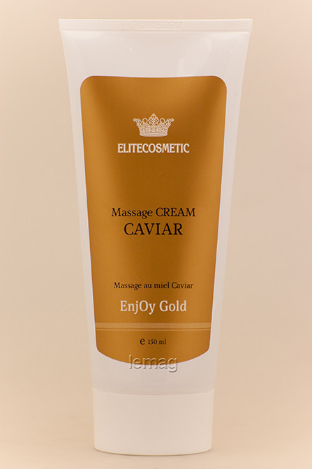 ELITECOSMETIC Масажний крем З Ікрою (текстура меду) для обличчя і тіла EnjOy Gold, 150 мл