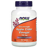 Яблочный уксус 750 мг Now Foods Apple Cider Vinegar 180 таблеток