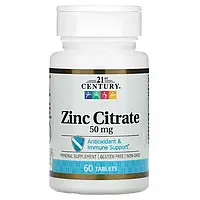 Цинк цитрат 21st Century Zinc Citrate 50 mg 60 tab