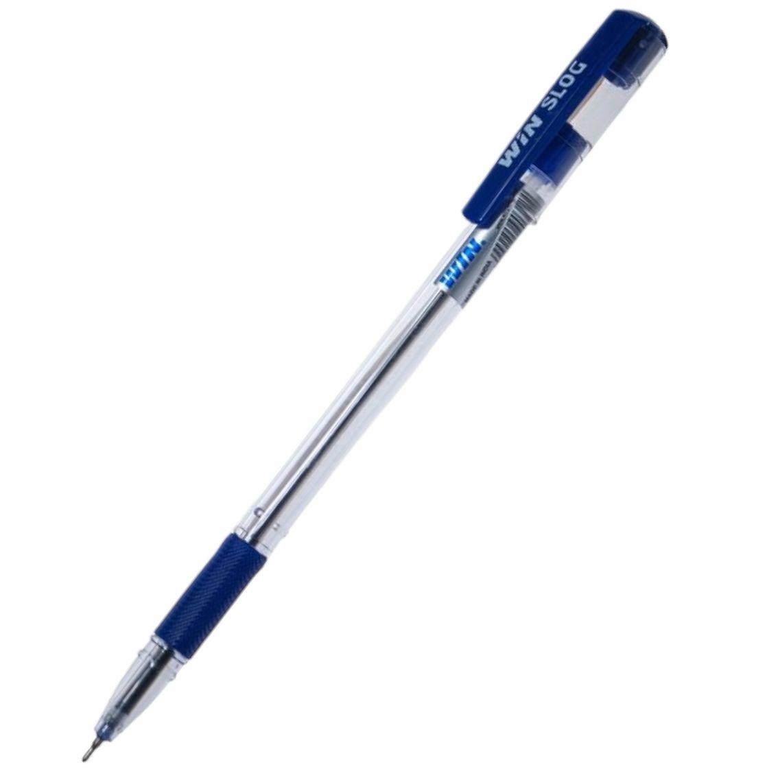 Ручка кулькова масляна WIN SLOG 0,7 мм синя, синя ручка