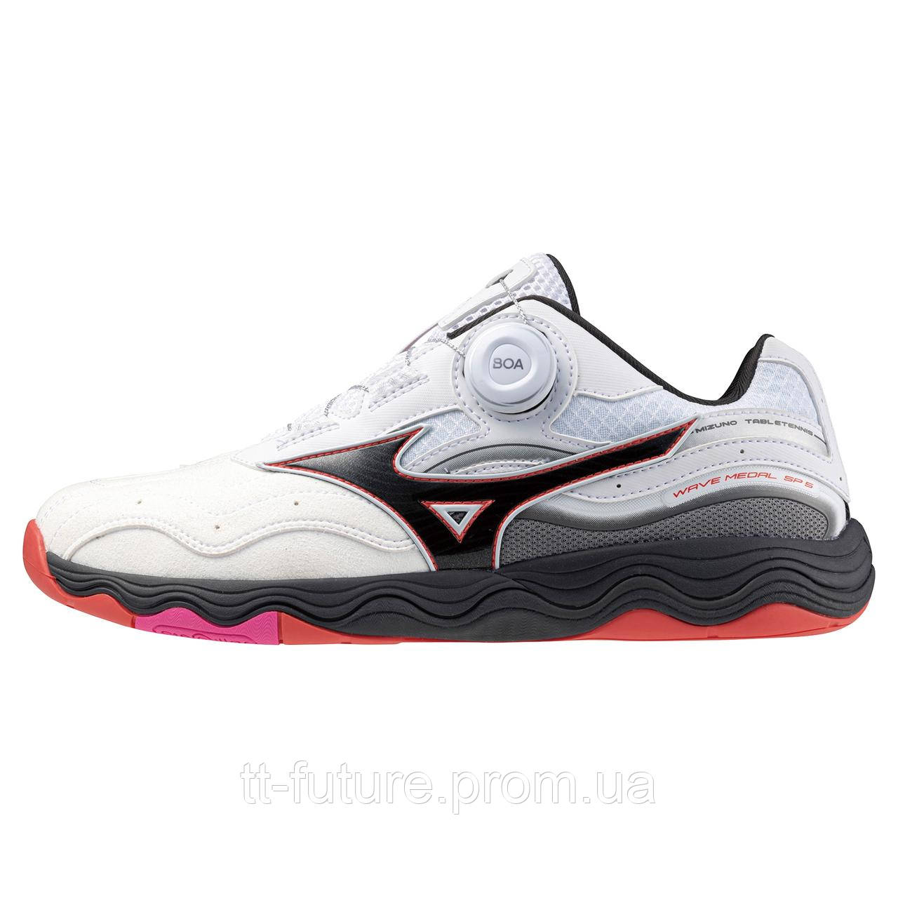 Кросівки для настільного тенісу Mizuno Wave SP5 (White x Black x Red)